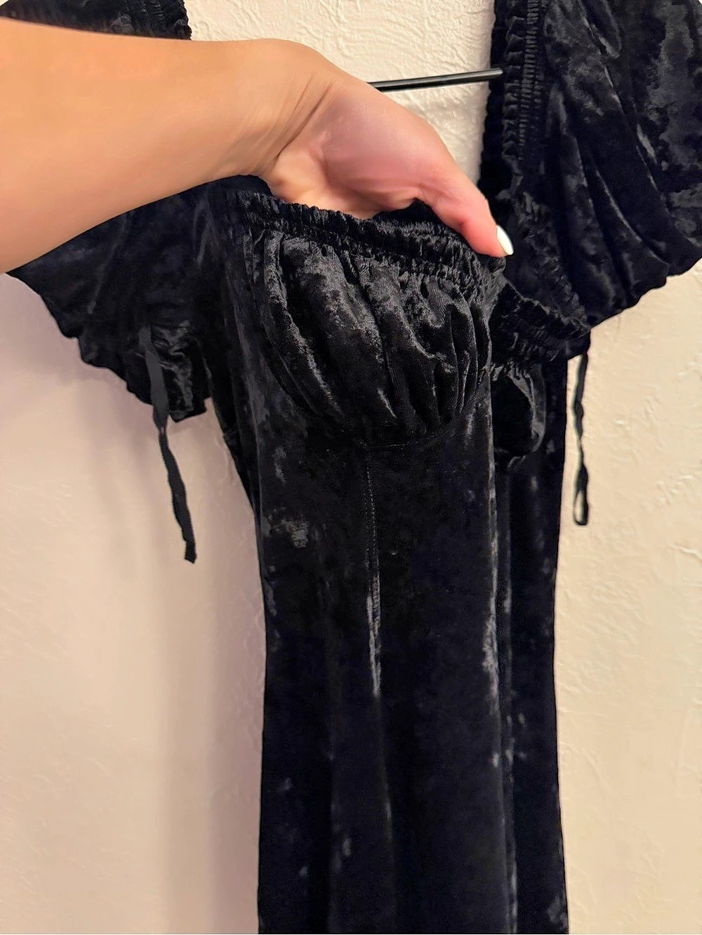 Free People Black Velvet dress Size XS - Picture 11 of 11